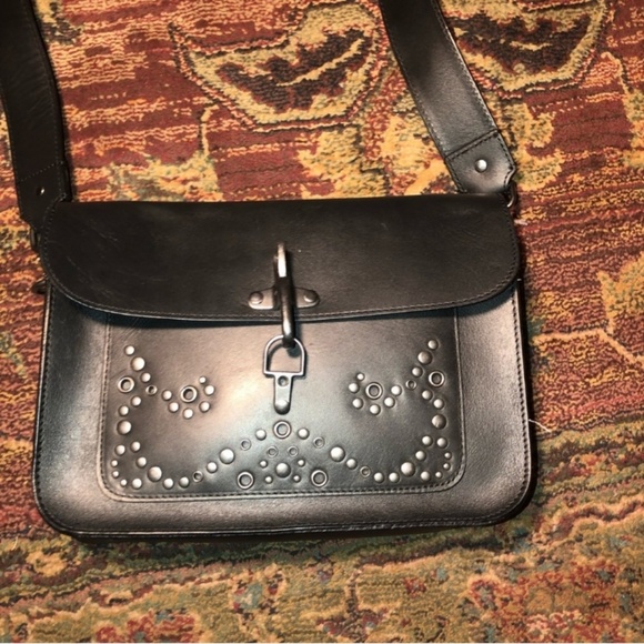 Lucky Brand Maya Black Studded Leather Bag - Picture 5 of 8
